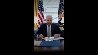 Biden usa veto pela primeira vez contra projeto de lei dos republicanos | AFP