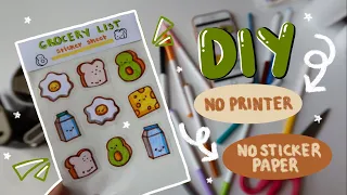 HOW TO MAKE STICKER SHEETS | NO CUTTING MACHINE & NO DRAWING SKILLS?!