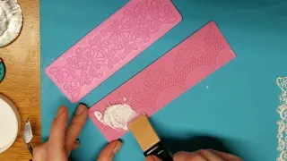 mixed media DIY Lace from light paste