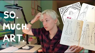 art vlog ✶ Sketching for my sanity (sketchbooking, fanart, and illustration)