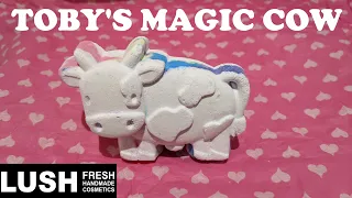 LUSH TOBY'S MAGIC COW BATH BOMB DEMO