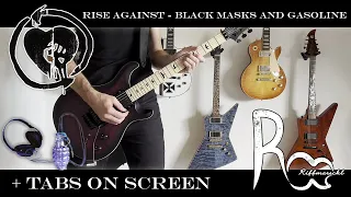 Rise Against - Black Masks And Gasoline Guitar Cover with Tabs on screen 4K UHD