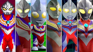 Evolution of Ultraman Tiga in Ultraman Games 1998 - 2022