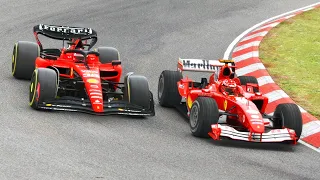 Ferrari F1 2023 SF-23 vs Ferrari F1 2004 - Nordschleife