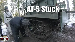 Soviet Era AT-S (712) Artillery Tractor Stuck