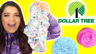 DOLLAR TREE SLIME CHALLENGE! Making Slime Using Dollar Tree Ingredients!