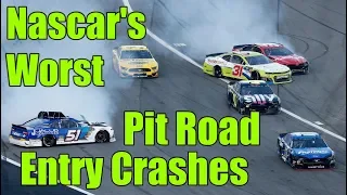 Nascar's Worst Pit Road Entry Crashes