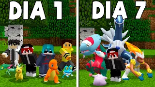 Passei 7 Dias com YouTubers no Minecraft Pixelmon: O FILME