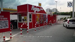 Converting 40' Container into a Fast Food Drive-Thru