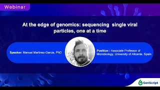 At the edge of genomics Sequencing single viral particles, One at a time