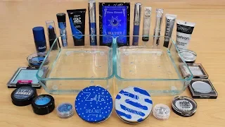 Blue vs Silver - Mixing Makeup Eyeshadow Into Slime Special Series 137 Satisfying Slime Video