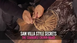 Textured Starburst Crown Braid Tutorial | Updo Hairstyle
