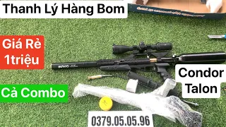 Bóc Thanh Lý Combo Súng PCP Condor Talon Giá Rẻ Được 1triệu-Ae Mua Súng Nên Xem video Này