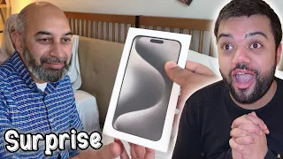 Surprising My Dad With A Brand New iPhone 15 Pro Max ❤️ | Bohot Khush Ho Gaye 😍