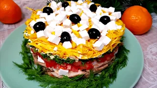 ШИКАРНЫЙ  САЛАТ "ЗАГАДКА" СМЕЛИ ЗА МГНОВЕНИЕ! Салат на Новый Год 2019 SALAD "RIDDLE"