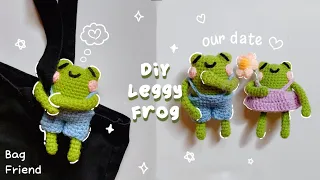 ♡ Crochet Dress-Up Leggy Frog Tutorial | A little Friend for your Bag ♡