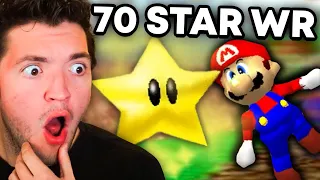 Simply reacts to the NEW 70 Star World Record Speedrun by Suigi