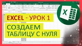 Уроки Exсel для чайника - №1. Как создать таблицу в excel