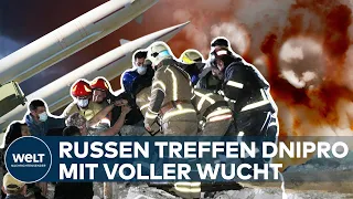 UKRAINE-KRIEG: Russischer Raketenterror trifft Millionenstadt Dnipro schwer - Tote und Verletzte