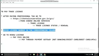Steps to Pay Professional Tax and to Renew trade license in Chennai