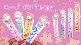 DIY kawaii stationery at home/ DIY kawaii ruler/ cute stationery/ school hacks/ paper craft