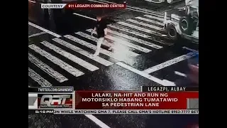 QRT: Lalaki, na-hit and run ng motorsiklo habang tumatawid sa pedestrian lane