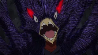 Tokoyami angry when mina ashido hurt  (dub) | My hero academia