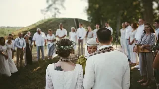 Lietuviškos Pagoniškos Jungtuvės - Dainius & Ineta, Pagan wedding ceremony. Baltic handfasting.