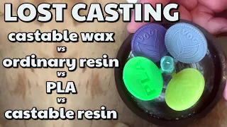 Lost Casting  - Wax vs PLA vs Resin vs Castable Resin - who will win? by VOGMAN