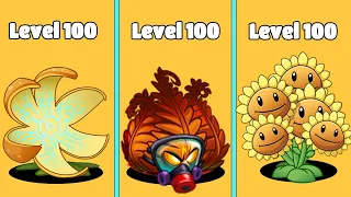 PvZ 2 Plants Level 1 Vs Level Max Vs Level 100 Vs Hamster Ball Gargantuar Zombie