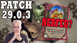 Attempting to Nerf the Murloc Tide!  Patch 29.0.3 Hearthstone Battlegrounds