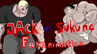 Jack Hanma vs Sukune Fananimation ( full fight) Джек Ханма против Сукуне