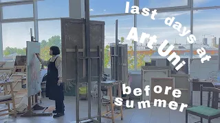 last days at Art Uni before summer holidays/painting, exam exhibition, diploma projects, VLOG