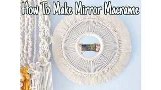 HOW TO MAKE MIRROR MACRAME SIMPLE FOR BEGINNER || EVERYONE CAN DO  IT‼️