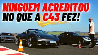 DRAG RACE: JETTA GLI vs. AMG GT vs. PORSCHE BOXTER S vs. C43 AMG - ACELERANDO COM O RAFA