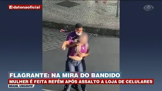 BANDIDO FAZ MULHER REFÉM E É MORTO PELA POLÍCIA