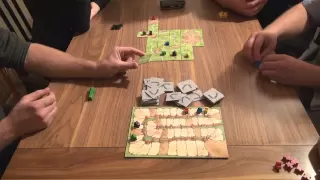 Играем на столе в Каркассон (Carcassonne) 1/2 с Братцем Ву FullHD