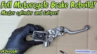 Full Motorcycle Brake Rebuild - Master Cylinder and Caliper!
