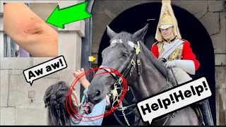 OMG! SILLY LADY PROVOKED THE WRONG HORSE