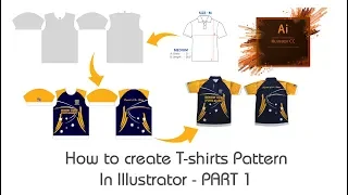 T-shirts Pattern In Illustrator - PART 1  | T- shirt Sublimation printing Pattern.
