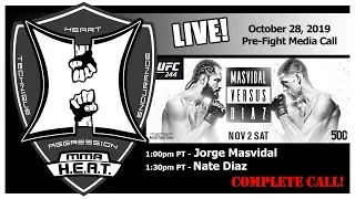 UFC 244: Jorge Masvidal vs. Nate Diaz BMF Pre-Fight Media Call (LIVE! / 1:00pm PT)