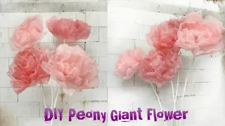 How to Make Peony Giant Flower || Organza Giant Flower || Standing Flower