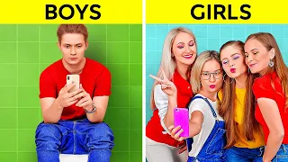 BOYS vs GIRLS || Morning Routine Moments And Fun Real Differences You Can Relate To By 123 GO! BOYS