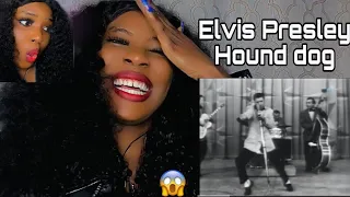 Elvis Presley Hound dog 1956 his stage performance is unbeatable 😱 (reaction)