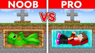 Mikey vs JJ: NOOB vs PRO: BURIED ALIVE Build Challenge in Minecraft