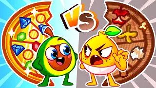Rich VS Poor Pizza! Kids Cartoons and Nursery Rhymes Baby Avocado
