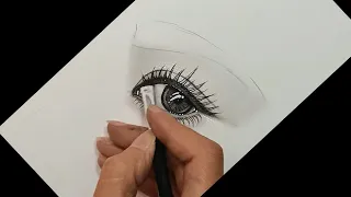 Eyes and Eyebrows Drawing Tutorial for Beginners With Pencil Charcoal