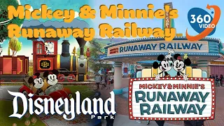 NEW Mickey & Minnie's Runaway Railway FULL Ride POV [360° 6.1K] Disneyland - Mickey's ToonTown 2023