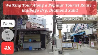 Angeles, Balibago Brg, Diamond Subd, Walking Tour in Popular Tourists Route. 23 February 2022.