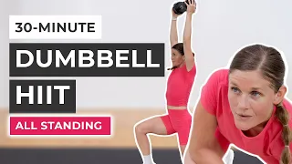 30-Minute Dumbbell HIIT Workout (All Standing)